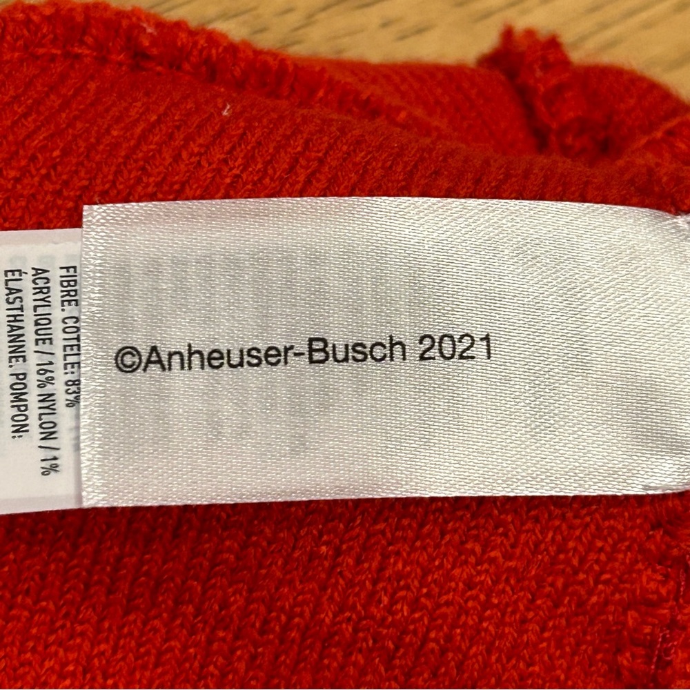 Budweiser Red Stocking Cap Hat - image 7